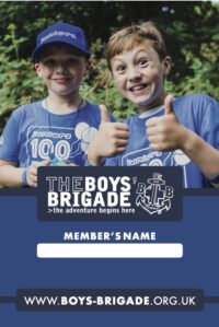 The Boys' Brigade Membership Card 2017-18