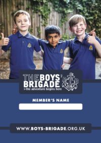 Boys' Brigade membership card 2021-22