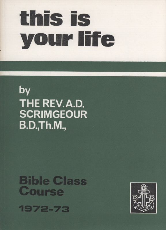 Boys Brigade Bible class 72-73 book