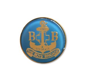 Crested badge - blue