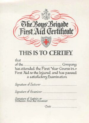 Certificate - First Aid