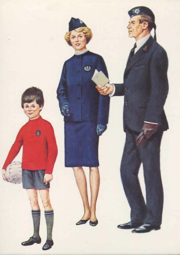 Postcard 1980's trio