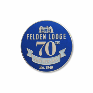 Felden Lodge 70th anniversary badge